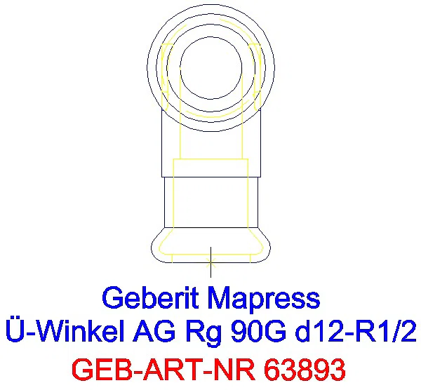 GE Mapress Kupfer Übergangswinkel 90Gr mit AG Rg d12-R1/2_63893_L