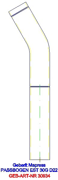 GE Mapress Edelstahl Passbogen 30Gr d22_30934_A