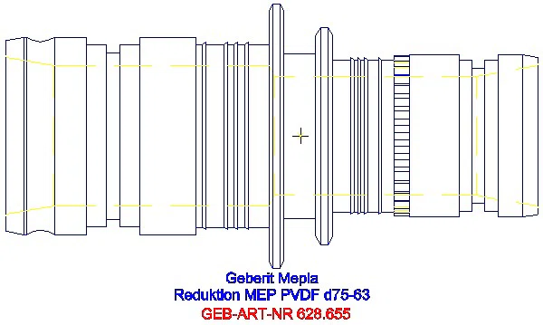 GE Mepla Reduktion PVDF d75-63_628.655.00.5_G