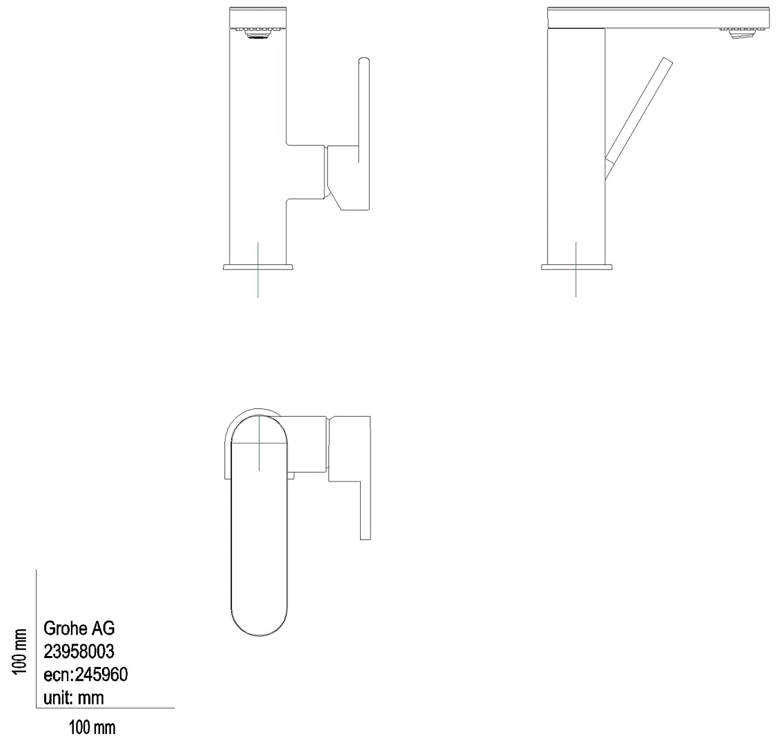 GROHE EH-Waschtischbatterie Plus 23958_3 M-Size mit digitalem Display chrom