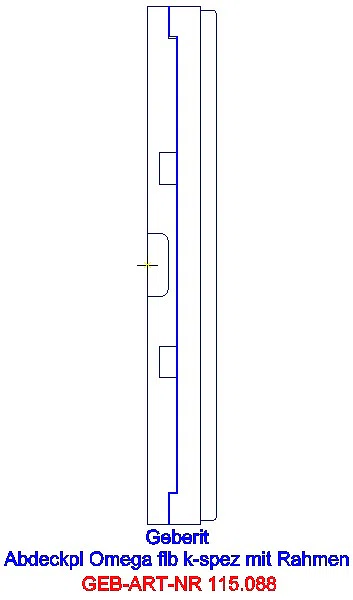 GE Abdeckplatte Omega flächenbündig, mit Sichtrahmen_115.088.00.1_L