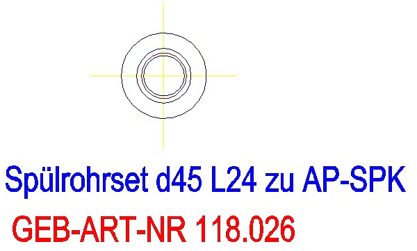 GE Spülbogenverlängerungsset mit Rosette weiß-alpin d44_118.026.11.1_L