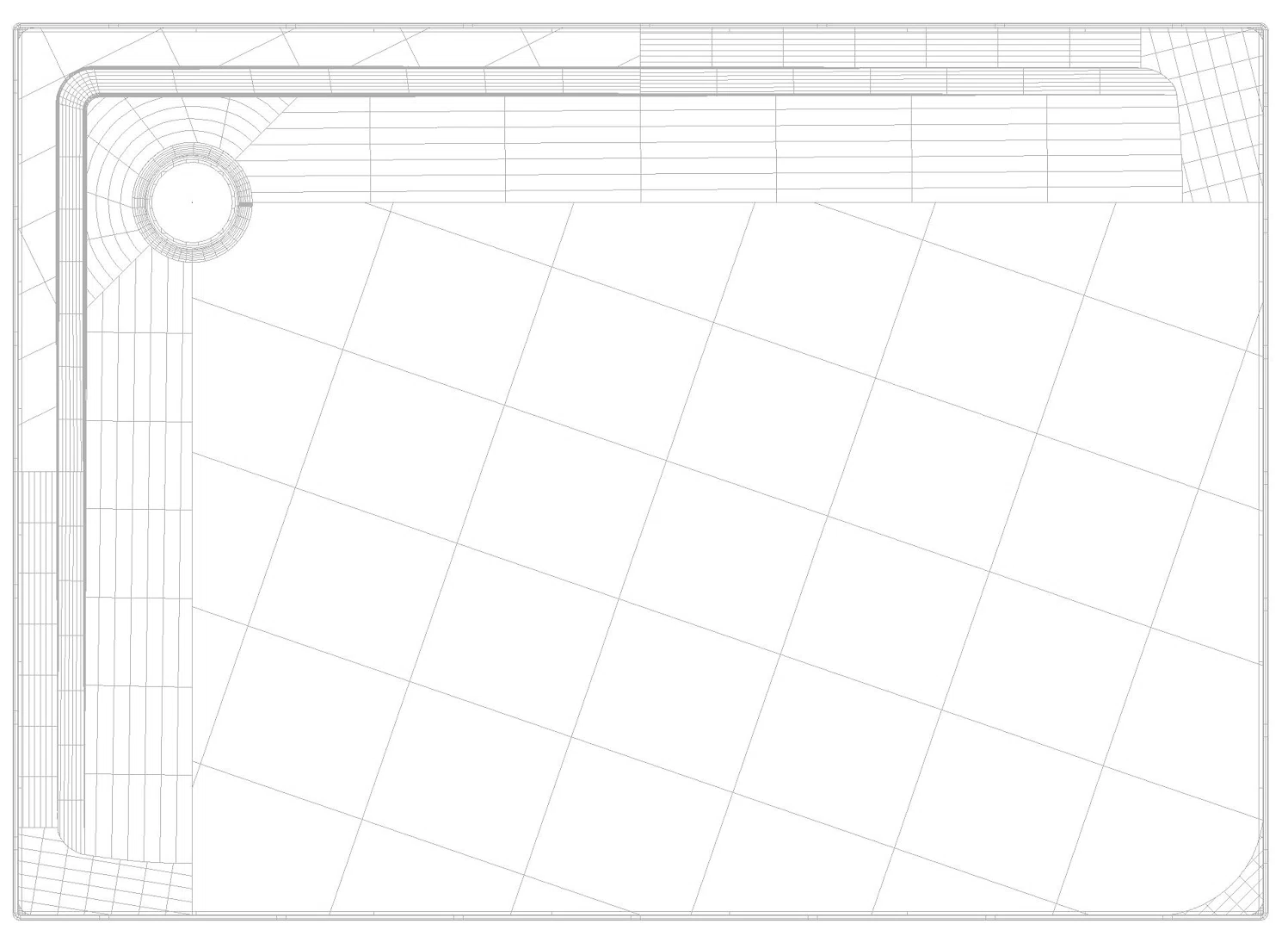 KALDEWEI SUPERPLAN mit Wannenträger Duschfläche, 1000x1400x32 mm, Modell-Nr: 1860-2