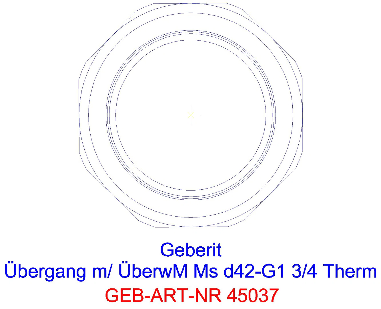 GE Mapress Therm Übergang mit Überwurfmutter d35-G1 1/2_45037_l