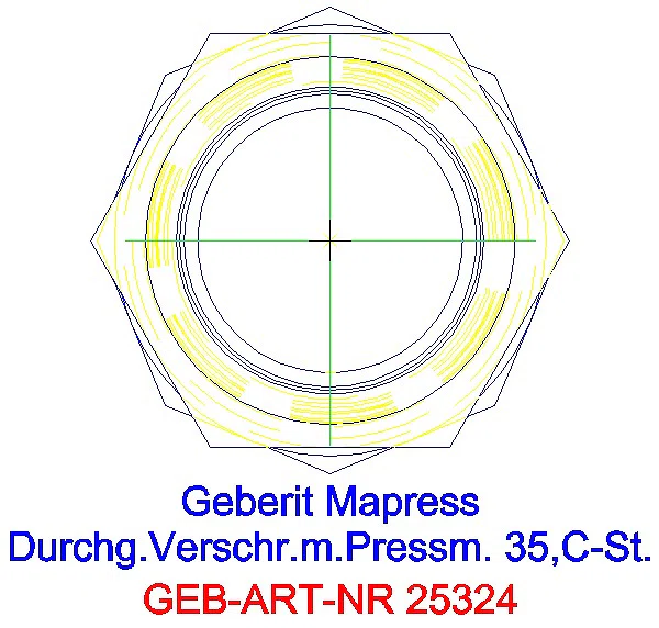 GE Mapress C-Stahl Verschraubung d35 verzinkt_25324_L