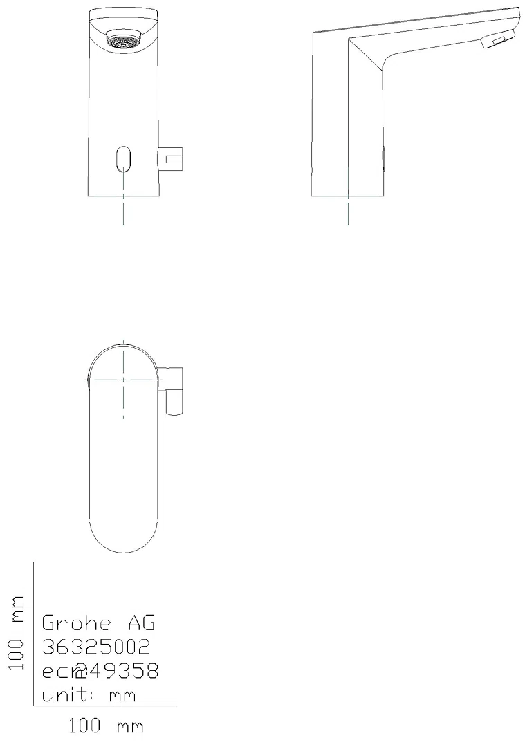 GROHE WT-IR-Elektronik Eurosmart CE 36325_2 M-Size Mischung 230V chrom