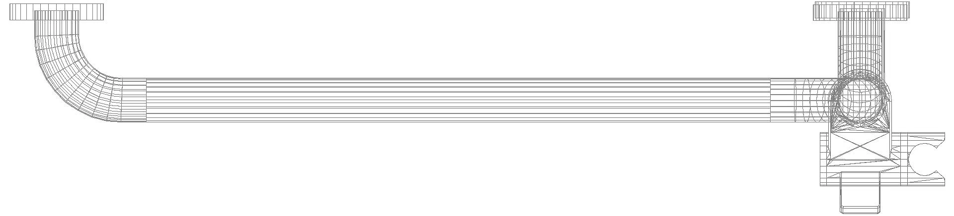 HEWI Winkelgriff m.Br.H.Stg.Ser 805, li, d:33mm, AM1:1250, W1:600 signalweiß