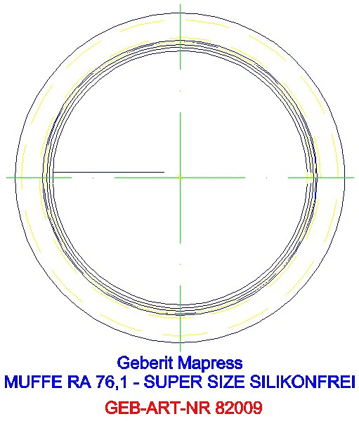 GE Mapress Edelstahl Muffe d76,1 (LABS-frei)_82009_L