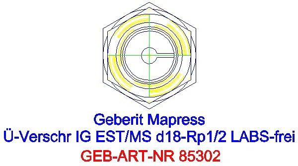 GE Mapress Edelstahl Übergangsverschr. mit IG (LABS-frei) d18-Rp1/2_85302_L
