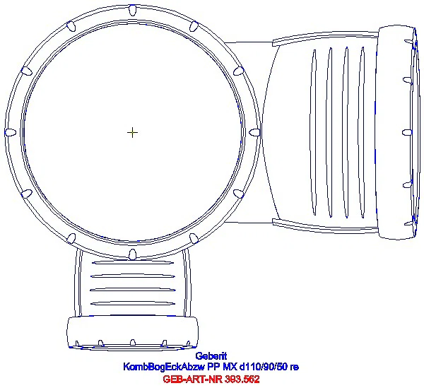 GE Silent-Pro Kombibogeneckabzweig 87,5Gr d110/90/50 rechts_393.562.14.1_G