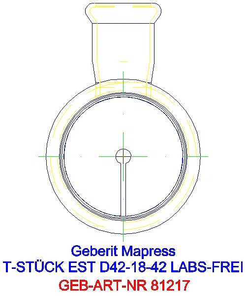 GE Mapress Edelstahl T-Stück reduziert (LABS-frei) d42-18-42_81217_L