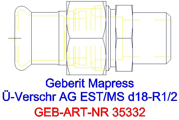 GE Mapress Edelstahl Übergangsverschr. mit AG d18-R1/2_35332_G