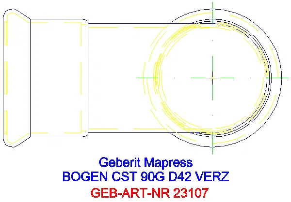 GE Mapress C-Stahl Bogen 90Gr d42 verzinkt_23107_G