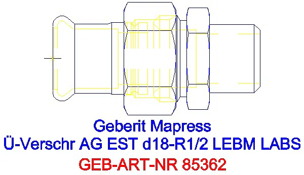 GE Mapress Edelstahl Übergangsverschr. mit AG ÜM ESt (LABS-frei) d18-R1/2_85362_A
