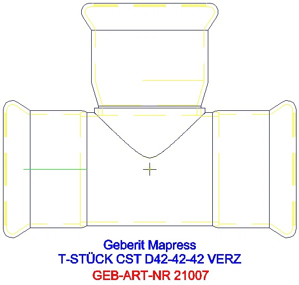 GE Mapress C-Stahl T-Stück egal d42-42-42_21007_A