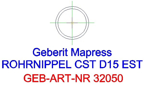 GE Mapress Edelstahl Rohrnippel d15_32050_A