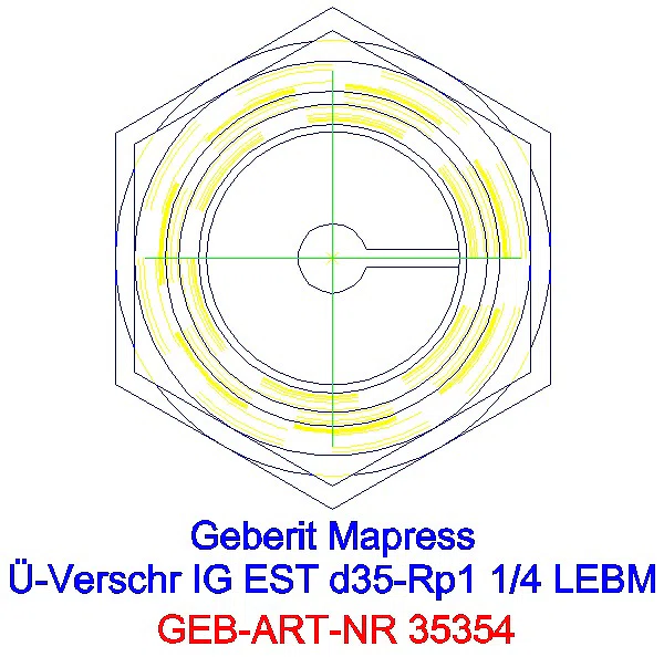GE Mapress Edelstahl Übergangsverschr. mit IG ÜM aus ESt d35-Rp1 1/4_35354_L