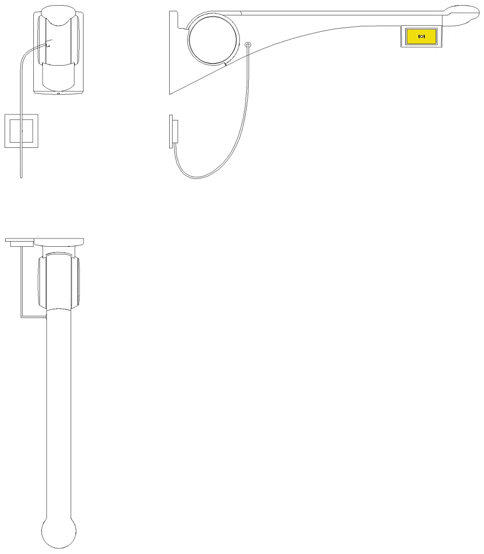 HEWI Stützklappgriff Premium,750 mm, li Funktaste(E-Ausf.) anthr hgl-atm