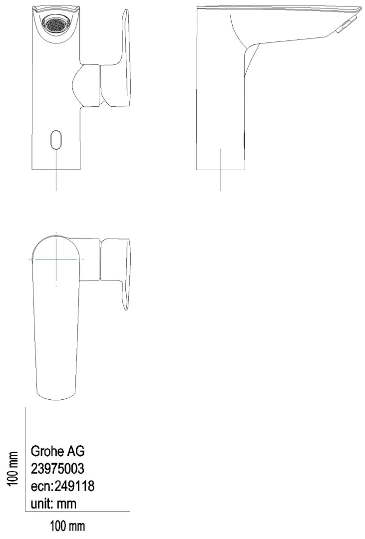 GROHE Hybrid-WT-Batt. Eurosmart 23975_3 M-Size Infrarot/manuell matt black