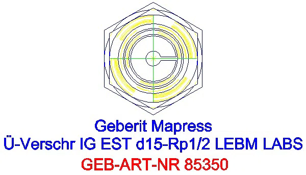 GE Mapress Edelstahl Übergangsverschr. mit IG ÜM ESt (LABS-frei) d15-Rp1/2_85350_L
