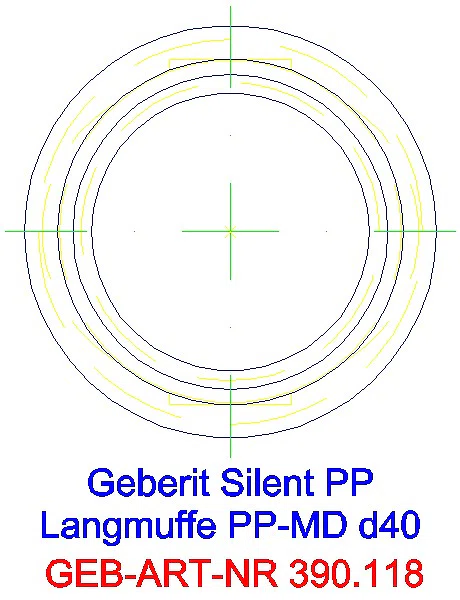 GE Silent-PP Langmuffe d40_390.118.14.1_G