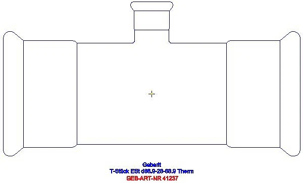 GE Mapress Therm T-Stück reduziert d88.9-28-88.9_41237_A