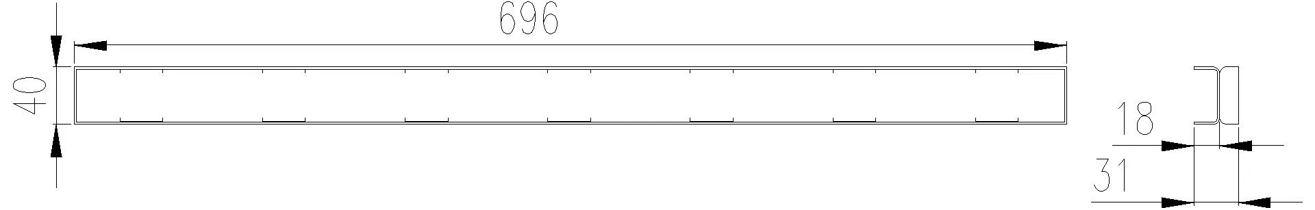 DALLMER Abdeckung CeraLine Individual, 700 mm