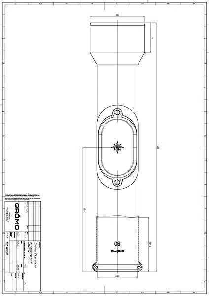 Verzinktes Grömo Regenstandrohr ø80/500 mit Deckel, #Art.Nr. 97311