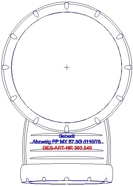 GE Silent-Pro Abzweig 87,5Gr d110/75_393.549.14.1_G