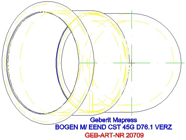 GE Mapress C-Stahl Bogen 45Gr mit Einschubende d76,1 verzinkt_20709_G