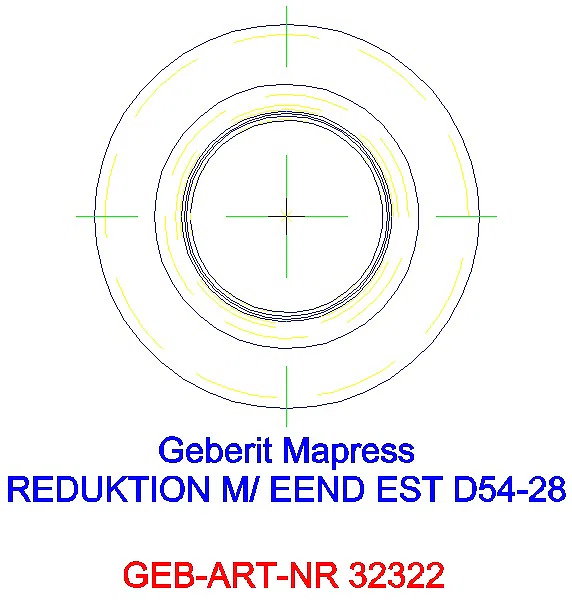 GE Mapress Edelstahl Reduktion mit Einschubende d54-28_32322_A