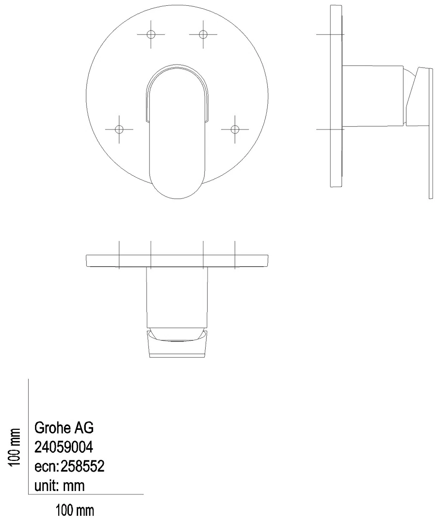 GROHE EH-Brausebatterie Plus 24059_4 FMS f. Rapido SmartBox cool sunrise geb.
