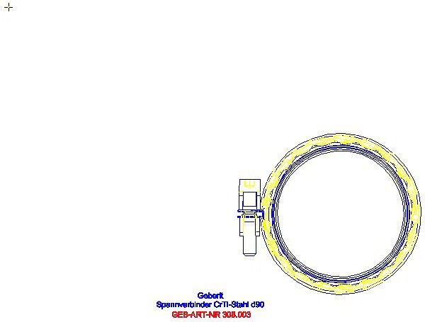 GE Silent-db20 Spannverbinder CrTi-Stahl d90_308.003.14.3_A