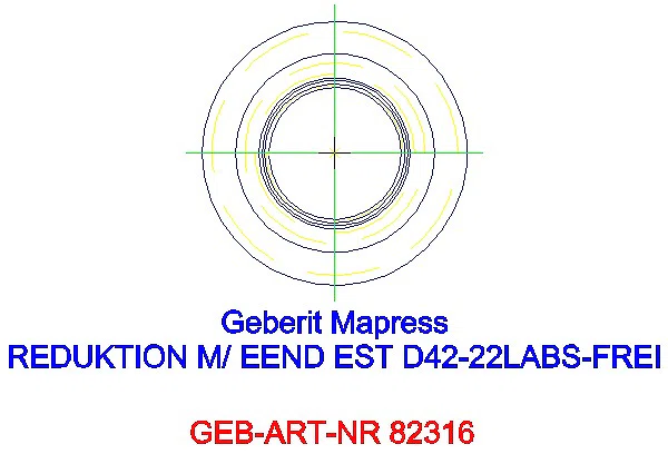 GE Mapress Edelstahl Reduktion mit Einschubende (LABS-frei) d42-22_82316_A