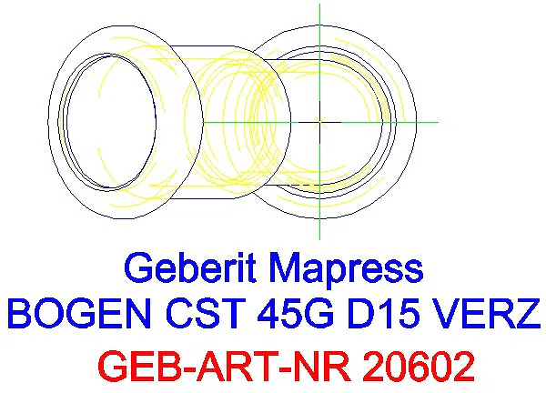 GE Mapress C-Stahl Bogen 45Gr d15 verzinkt_20602_G