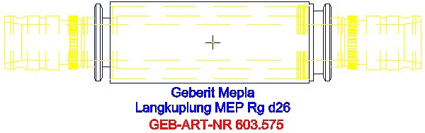 GE Mepla Langkupplung Rg d26_603.575.00.5_A