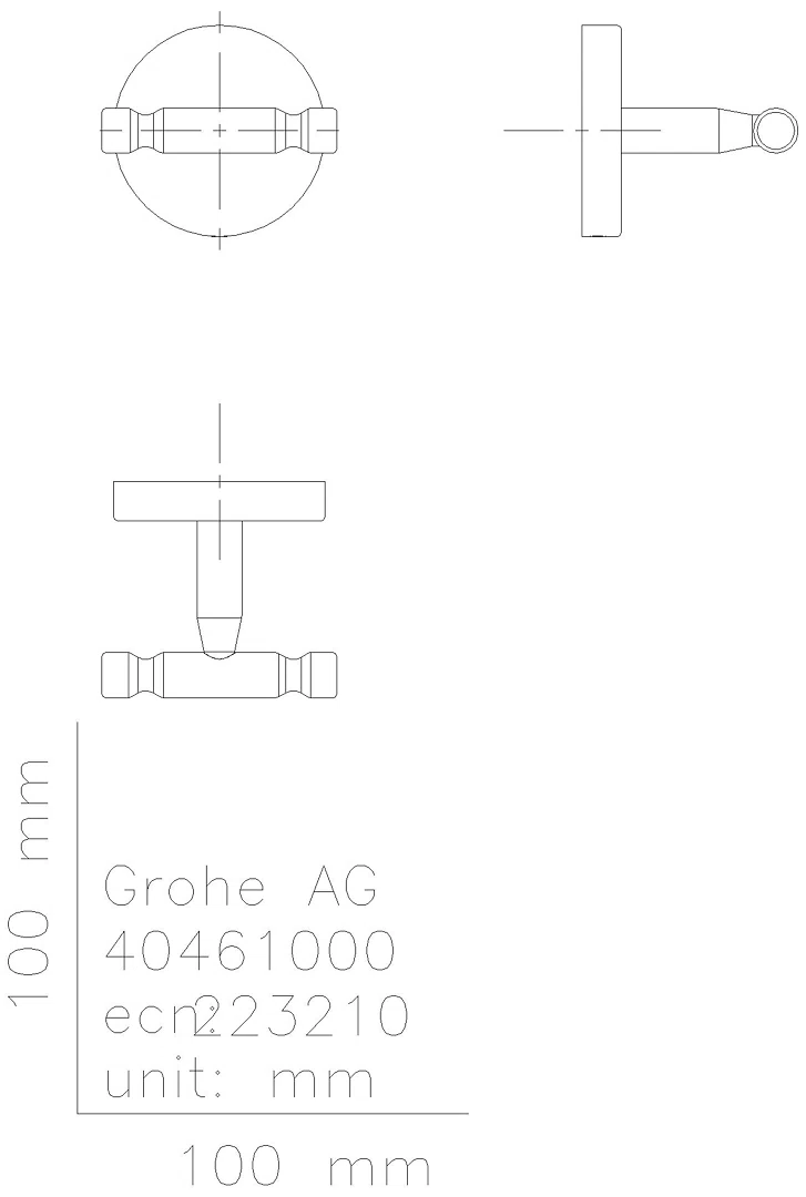 GROHE Bademantelhaken BauCosmopolitan 40461_1 chrom