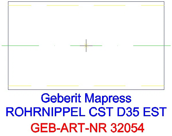 GE Mapress Edelstahl Rohrnippel d35_32054_L