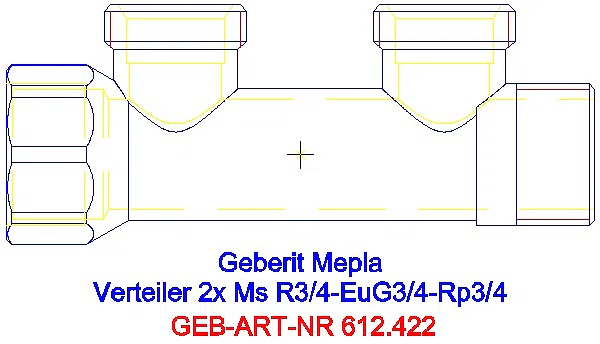 GE Verteiler zweifach Ms R3/4-EuG3/4-Rp3/4_612.422.00.1_A