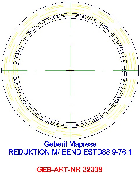 GE Mapress Edelstahl Reduktion mit Einschubende d88,9-76,1_32339_A