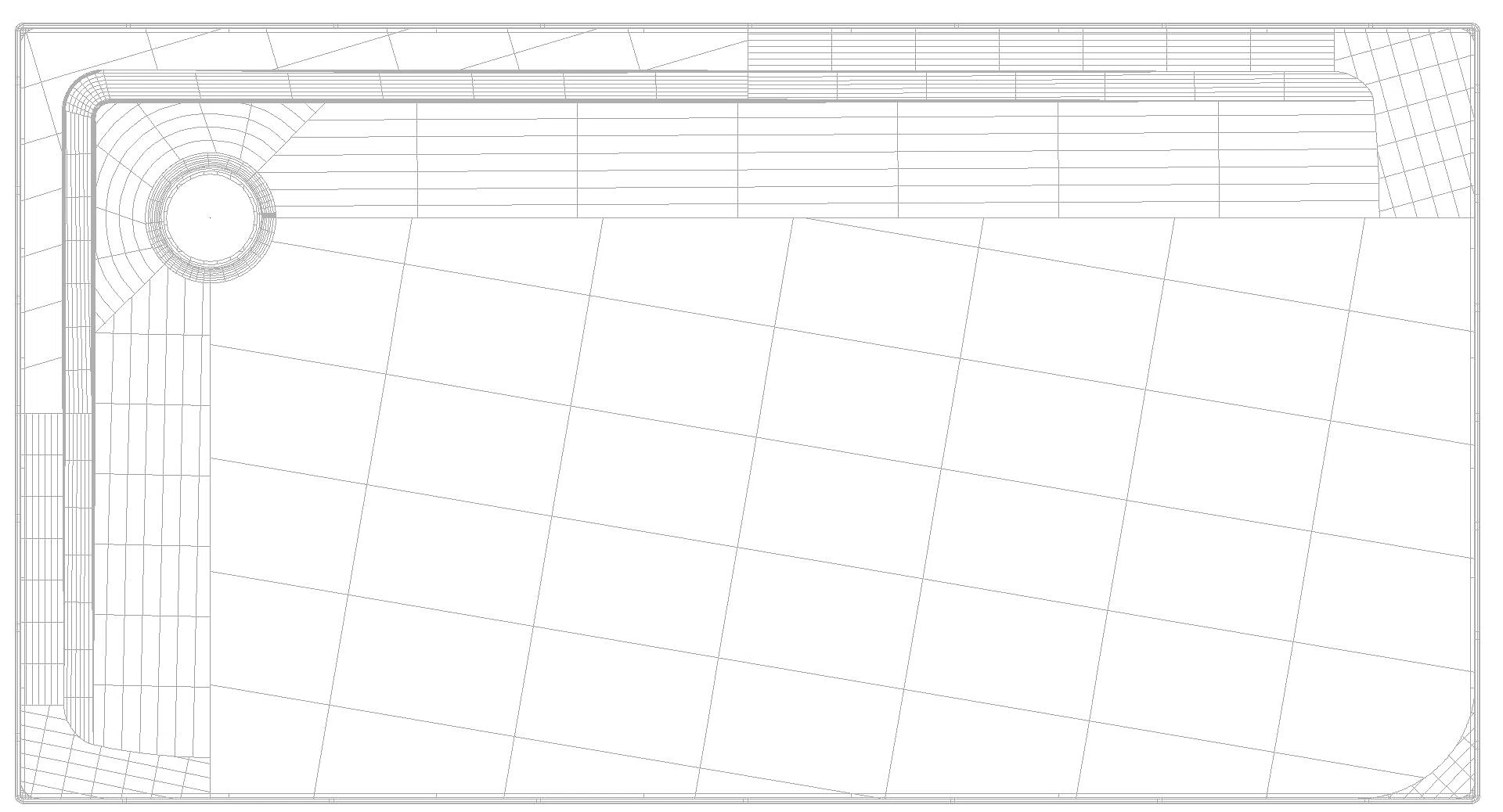 KALDEWEI SUPERPLAN Duschfläche, 800x1500x32 mm, Modell-Nr: 1844-1
