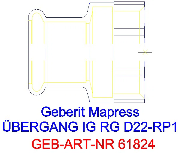 GE Mapress Kupfer Übergang mit IG Rg d22-Rp1_61824_A