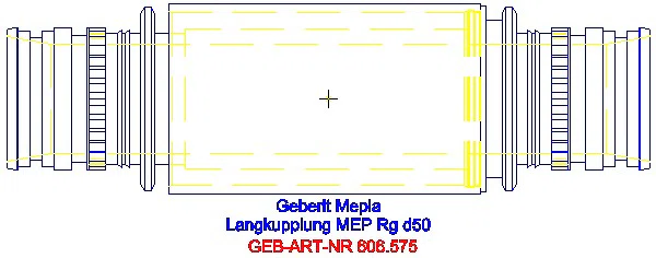 GE Mepla Langkupplung Rg d50_606.575.00.5_G