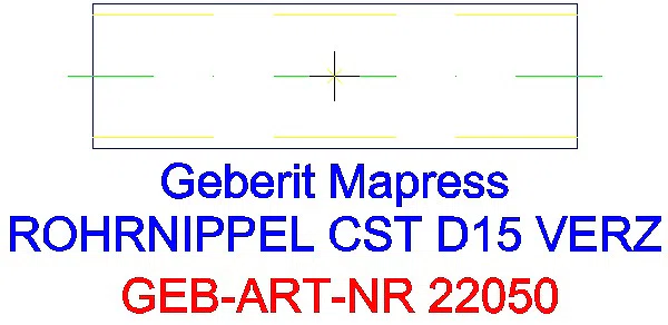 GE Mapress C-Stahl Rohrnippel außen verzinkt d15_22050_L