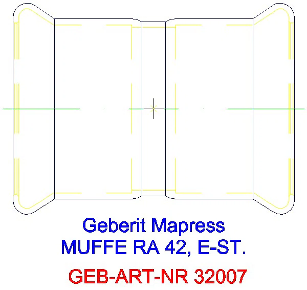 GE Mapress Edelstahl Muffe d42_32007_G