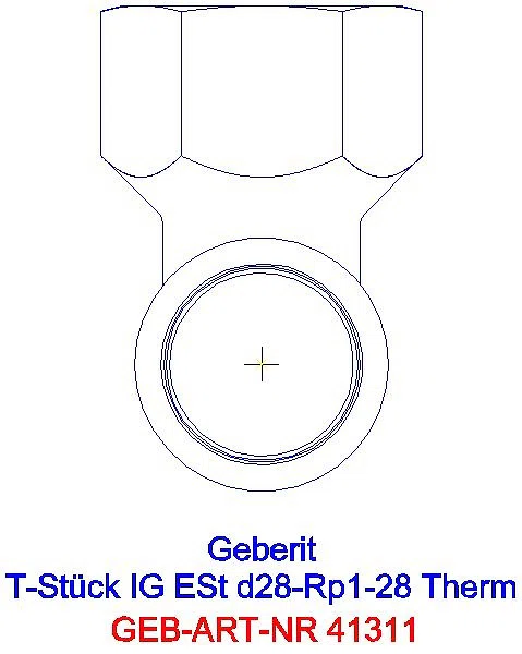GE Mapress Therm T-Stück mit IG d28-Rp1-28_41311_L