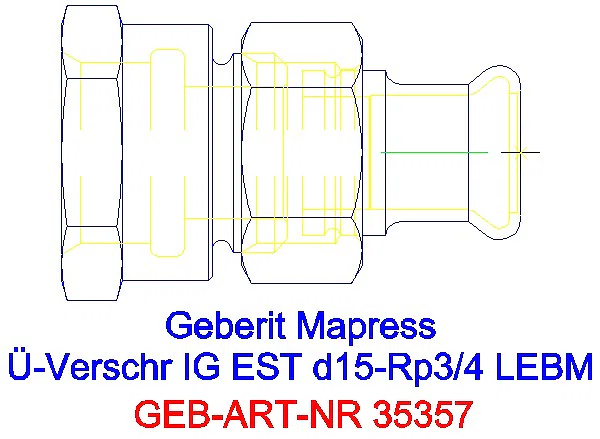 GE Mapress Edelstahl Übergangsverschr. mit IG ÜM aus ESt d15-Rp3/4_35357_A