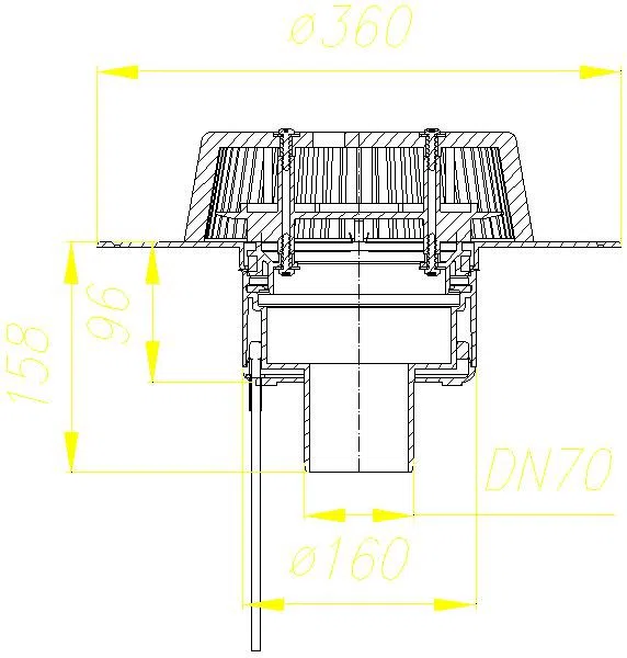 DALLMER Dachablauf SuperDrain 62 H PVC, beheizt, DN 70