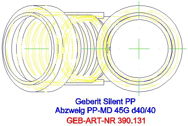 GE Silent-PP Abzweig 45Gr d40/40_390.131.14.1_G
