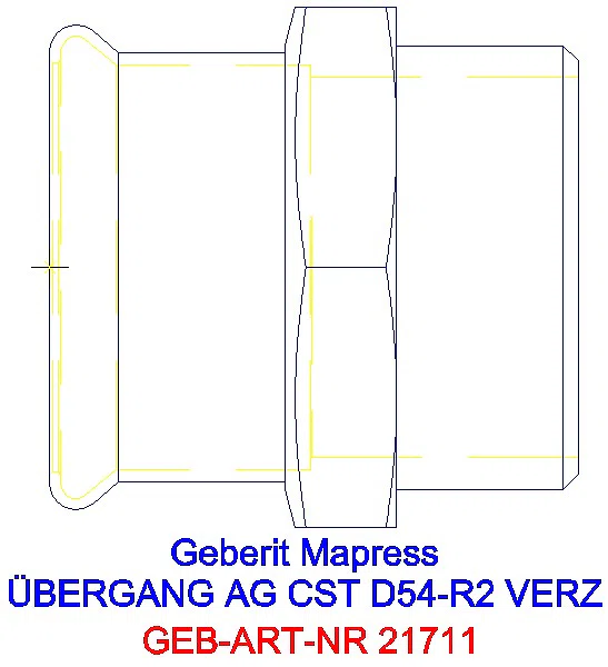 GE Mapress C-Stahl Übergang mit AG d54-R2 verzinkt_21711_A
